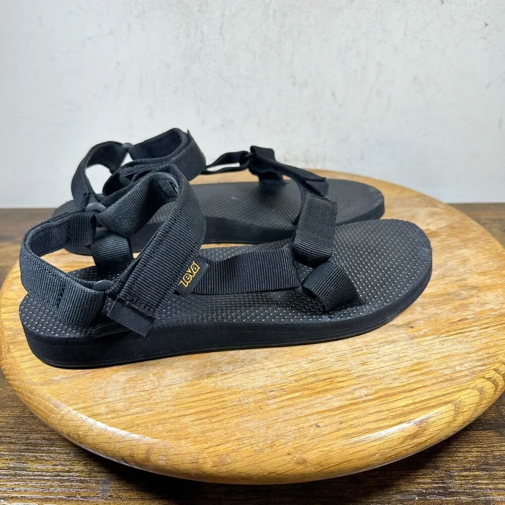 Teva Original Universal Sport‎ Women Size 8 Black Trail Sandals Shoes 1003987